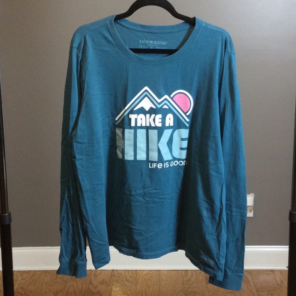 XL Life is Good 'Take a Hike' Crusher Long Sleeve Tee - Teal